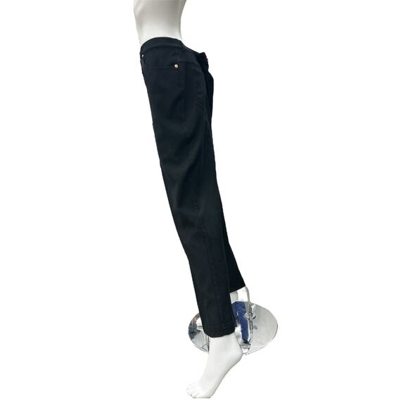 St. John Sport By Marie Gray Pants Women’s Size 14 Gold Hardware Black - Picture 2 of 4